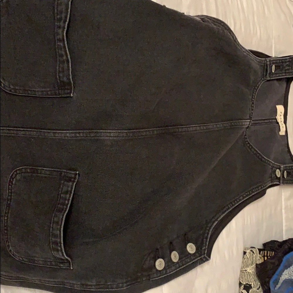 Black overall dress NEVER WORN!